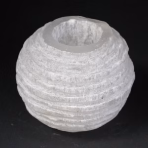 Selenit Snebold Lysestage - 8cm
