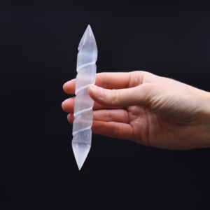 Selenitt Spiralstav - 16cm (spiss I Begge Ender)