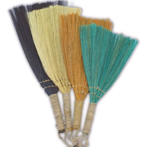 Balais Éventail Feuilles de Pampa - Lot de 4 - Couleurs et Tailles Assorties