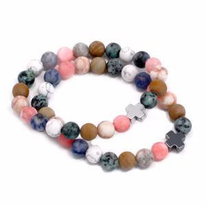 Vennskaps Armbånd - Harmony - Rainbow Gemstones 2 Stk.