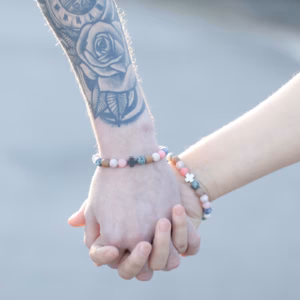 Venskabsarmbånd af Ædelsten - Loyalitet - Amazonit & Gul Jaspis - 2stk.
