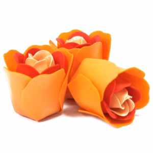 Såpe Blomster Hjerteboks - Ferskenroser 3 Stk.