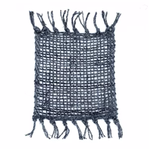 Posavasos Natural con Flecos de Pastos Marinos - Carbón