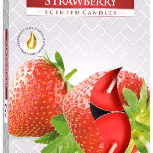 Set of 6 Scented Tealights - Strawberry