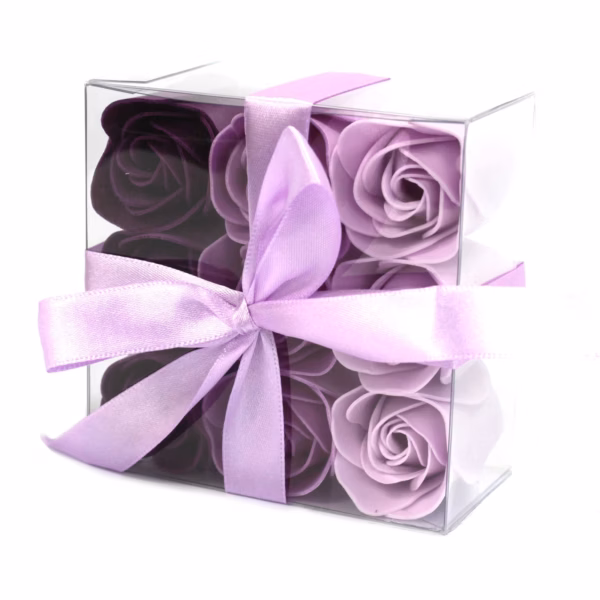 Set de 9 Flores de Jabón - Rosas Lavanda