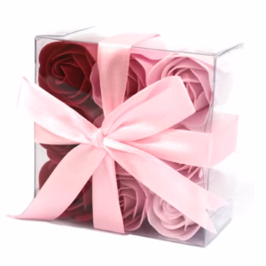 9 Seifenrosen in Geschenkbox - Rosa