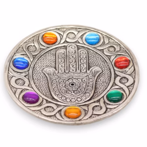 Zeven Chakra Hamsa Wierookhouder 11,5cm
