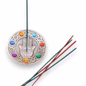 Zeven Chakra Hamsa Wierookhouder 11,5cm