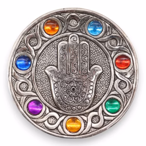 Seven Chakra Hamsa Røgelsesholder 11,5cm