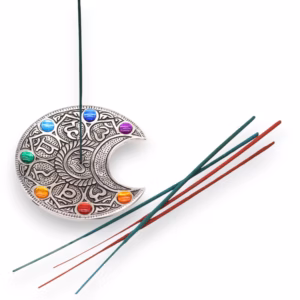 Porta Incienso Siete Chakras Luna 11.5cm