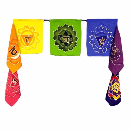 Väggbonad - Sju Flaggor - Chakra 7x- 32x23cm