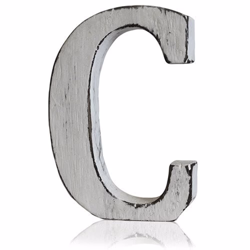 Shabby Chic Bogstaver - C