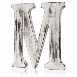 Lettres Blanchies Effet Antique Lettre M - 4