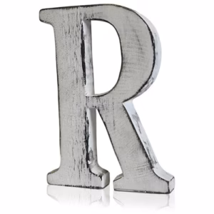 Lettres Blanchies Effet Antique Lettre R - 4