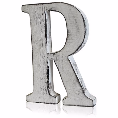 Lettres Blanchies Effet Antique Lettre R - 4