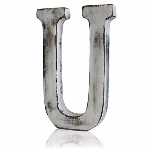 Shabby Chic Buchstaben - U