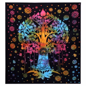 Single Cotton Bedspread + Wall Hanging - Bodhi Tree