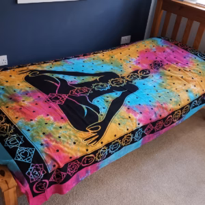 Bedsprei/wandkleed Katoen - Enkel - Chakra Boeddha - 140x210cm