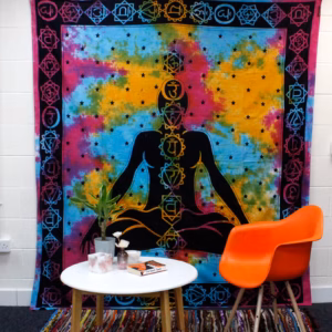 Bedsprei/wandkleed Katoen - Enkel - Chakra Boeddha - 140x210cm