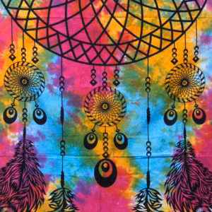 Tagesdecke aus Baumwoll / Wandbehang - Traumfänger
