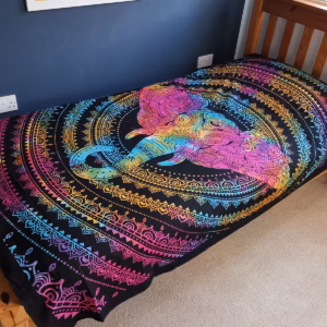 Tagesdecke aus Baumwoll/ Wandbehang - Elefantenkopf