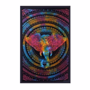 Single Cotton Bedspread + Wall Hanging - Elephant Head 130cm x - 200cm
