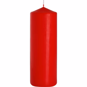 Röd - Enkelt Pelarljus 80x250mm - Single Pillar Candle 80x250mm