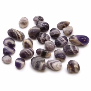 African Tumble Stones - Amethyst - Chevron - Small - 24pcs