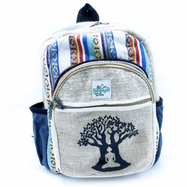 Hemp Backpack - Bohdi Tree Design - Small