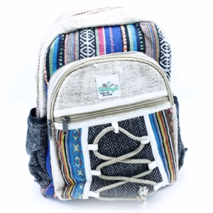 Hemp Backpack - Rope & Pockets Style - Small