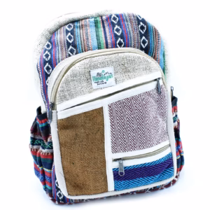 Hemp Backpack - Zig Zag Zips Style - Small