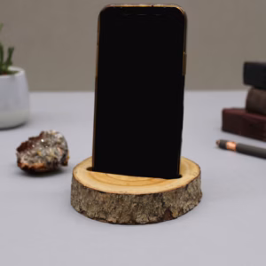Soporte para el Móvil Pequeño de Tronco (Ranura) - Natural