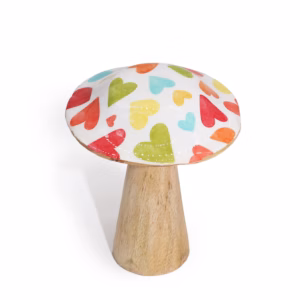 Pilz - 10cm - Pastellherzen - Klein