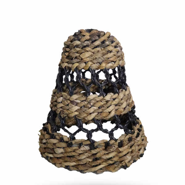 Naturlig Lampskärm av Bananblad & Hitam Raffia - Liten