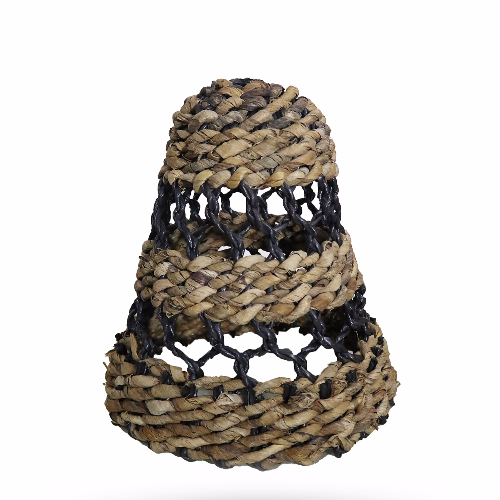 Lampenschirm aus Natürlichem Bananenblatt & Hitam - Raffia - H:25xT:20cm - Klein 1 Lampenschirm Aus Natürlichem Bananenblatt &Amp; Hitam - Raffia - H:25Xt:20Cm - Klein