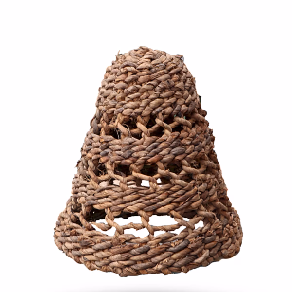 Lampenschirm aus Natürlichem Bananenblatt - H:25xT:20cm - Klein