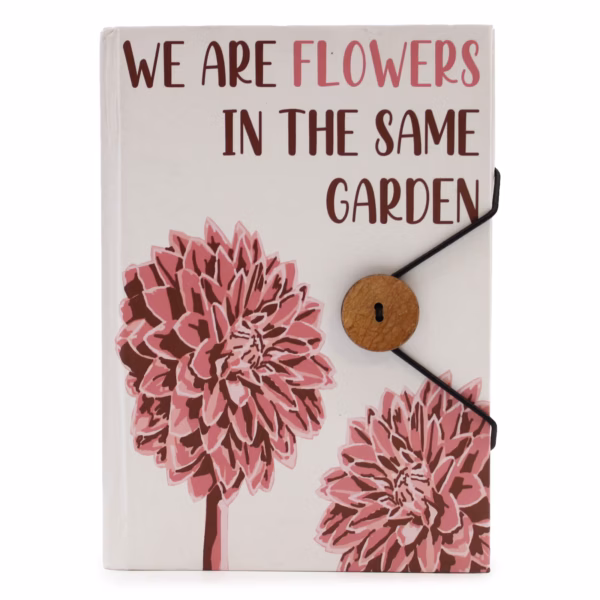 Notatbok med Stropp - Blomster I Samme Hage - Liten