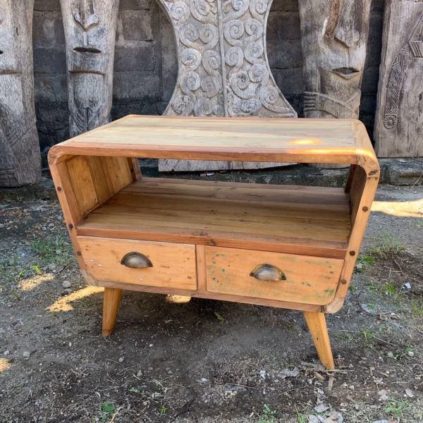 TV Stand with 2 Draws Round - Small