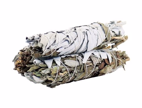 Atado de Hierba - Salvia Blanca y Salvia Negra 10cm