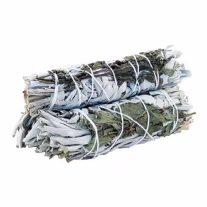 Sage Smudge Stick - Hvit Salvie og Peppermynte 10cm
