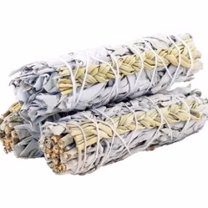 Sage Smudge Stick - Hvit Salvie og Søtgras 10cm
