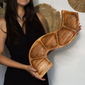 Snake Shaped Teak Bowl Aprox - 55cm