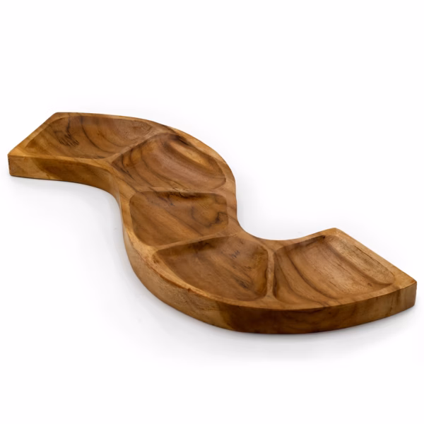Snake Shaped Teak Bowl Aprox - 55cm
