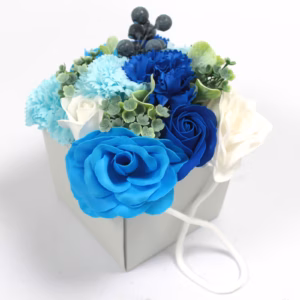 Zeep Bloemen Boeket - Blauwe Bruiloft Bloemen