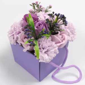 Sæbe Blomster Buket - Lavendel Rose & Nellike