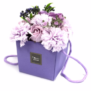 Sæbe Blomster Buket - Lavendel Rose & Nellike