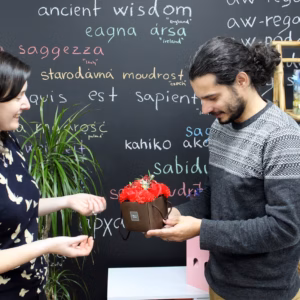 Soap Flower Bouqet - Purple Flower Garden