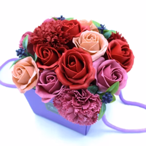 Soap Flower Bouqet - Purple Flower Garden