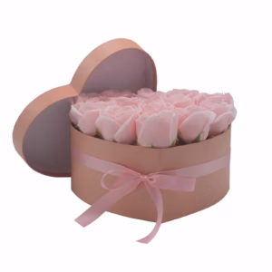 Caja de Regalo de Flores de Jabón - 13 Rosas Rosas - Corazón