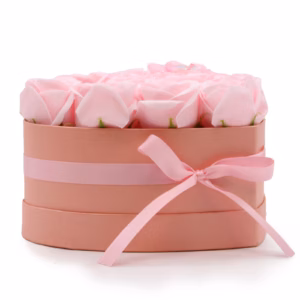 Caja de Regalo de Flores de Jabón - 13 Rosas Rosas - Corazón